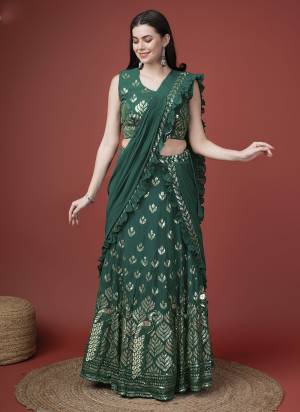 For A Fancy Heavy Designer Look,Grab These Lehenga Choli With Dupatta in Fine Colored.These Lehenga And Choli Are Georgette And Dupatta Are Fabricated On Georgette Pair.Its Beautified With Designer Sequance Embroidery Work.