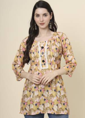 Attrective These Beautiful Looking Readymade Kurti.These Kurti is Fabricated On Cotton.Its Beautified With Designer Printed.