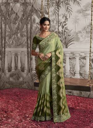 Looking These Party Wear Saree in Fine Colored.These Saree Are Dola Viscose Silk And Blouse is Fabricated On Silk.Its Beautified With Heavy Designer Embroidery Work.