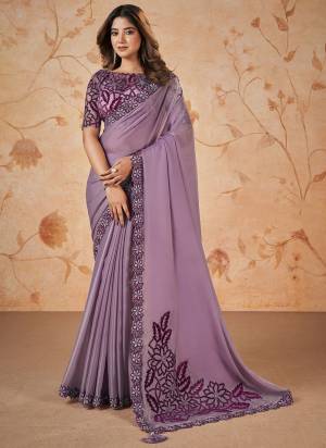 Look Attrective These Designer Party Wear Saree in Fine Colored.These Saree Are Crepe Satin Silk And Blouse Organza is Fabricated.Its Beautified Heavy Desiger Embroidery,Patch,Pearl Work.