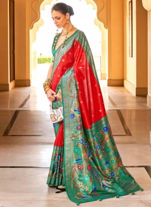 Looking These Party Wear Saree in Fine Colored.These Saree And Blouse is Fabricated On P V  Silk.Its Beautified Designer Printed, Wevon Jari Designer.