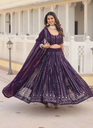 Grab These Party Wear Lehenga Choli in Fine Colored.These Lehenga And Blouse Are Fabricated On Faux Georgette Pair With Faux Georgette Dupatta.Its Beautified With Disigner Sequance Embroidery Work.