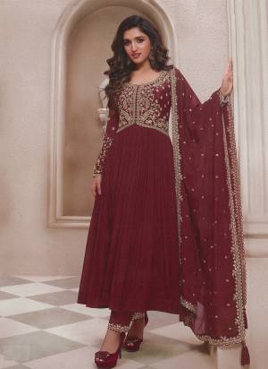 Attrective These Designer Anarkali Suits in Fine Colored Pair With Dupatta.These Top And Dupatta Are Fabricated On Chinon Pair With Santoon Bottom.Its Beautified With Designer Embroidery Work