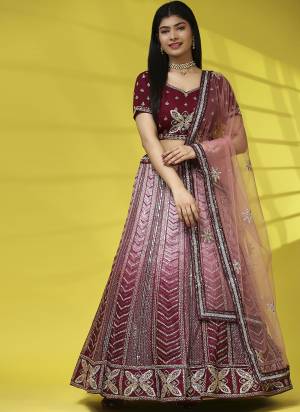 For A Fancy Heavy Designer Look,Grab These Lehenga Choli With Dupatta in Fine Colored.These Lehenga And Choli Are Net And Dupatta Are Fabricated On Net Pair.Its Beautified With Designer Sequance Embroidery Work.