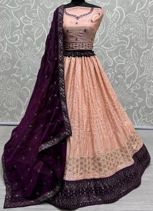 For A Fancy Designer Look,Grab These Lehenga Choli With Dupatta in Fine Colored.These Lehenga And Choli Are Georgette And Dupatta Are Fabricated On Chiffon Pair.Its Beautified With Designer Sequance,Cotton Thread Embroidery Work.