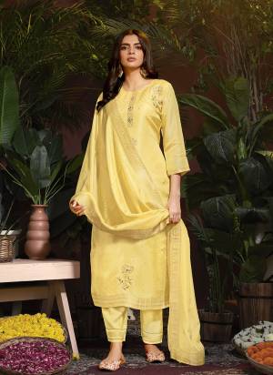 Attrective These Beautiful Looking Readymade Suits.These Top And Dupatta Are Natural Viscose And Bottom Are Natural Viscose Fabricated.Its Beautified With Jacquard Butti Disigner With Hand Work.