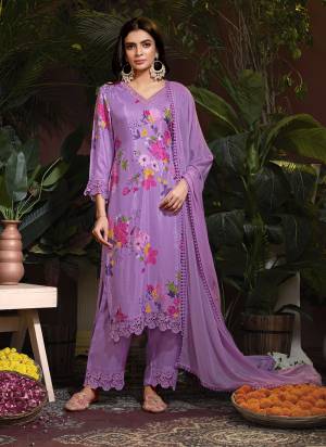 Attrective These Beautiful Looking Readymade Suits.These Top And Dupatta Are Muslin And Bottom Are Muslin Fabricated.Its Beautified With Disigner Digital Printed With Embroidery Lace Work Neck And Daman.