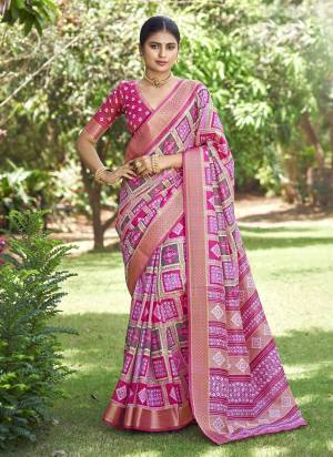 Garb These Party Wear Saree in Fine Colored.These Saree And Blouse is Fabricated On Kalamkari Silk Pair.Its Beautified With Wevon Jari Border Designer With Designer Printed.