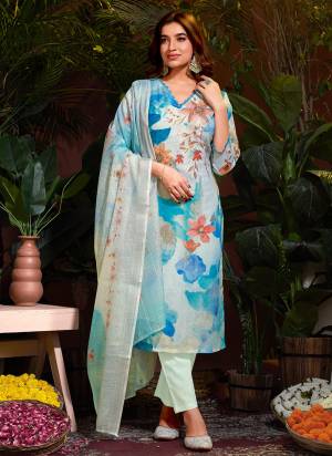 Attrective Looking These Beautiful Party Wear Readymade Suits.These Top Are Linen Cotton And Bottom Are Cotton And Dupatta Are Chanderi Fabricated.Its Beautified With Disigner Printed,Schiffli With Embroidery,Hand Work.