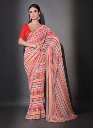 Garb These Party Wear Saree in Fine Colored.These Saree Are Georgette And Blouse is Mono Banglori Fabricated.Its Beautified With Designer Sequance Lining Embroidery Work.