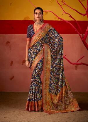 Garb These Party Wear Saree in Fine Colored.These Saree And Blouse is Fabricated On Brasso Silk Pair.Its Beautified With Wevon Jari Border Designer With Designer Patola Printed.