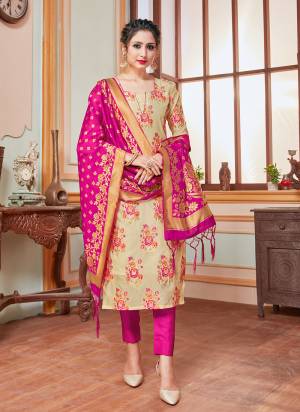 Grab This Readymade Suits In Fine Color.These Top And Bottom Are Banarasi Silk And Dupatta Are Banarasi Silk Fabricated Beautified With Wevon Designer. It Is Light In Weight And Easy To Carry All Day Long. 