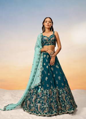 Attrective Looking This Partywear Fine Color Heavy Designer Choli Fabric Georgette And Lahenga Georgette And Dupatta Georgette In Fabricated Beautified With Attrective Designer Thread,Sequance Embroidery Work. Buy Now.