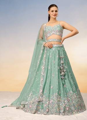 Attrective Looking This Partywear Fine Color Heavy Designer Choli Are Chiffon And Lahenga Chiffon And Dupatta Net In Fabricated Beautified With Attrective Designer Thread,Sequance Embroidery Work. Buy Now.