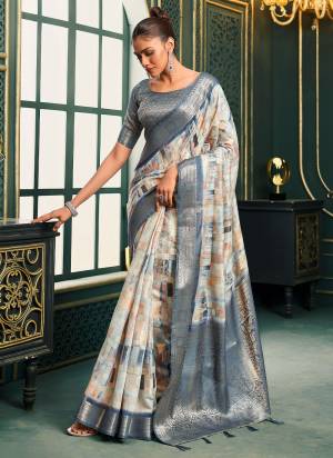 Looking These Party Wear Saree in Fine Colored.These Saree And Blouse is Fabricated On Modal Cotton.Its Beautified With Weaving Jari Border Pallu Designer With Digital Printed.