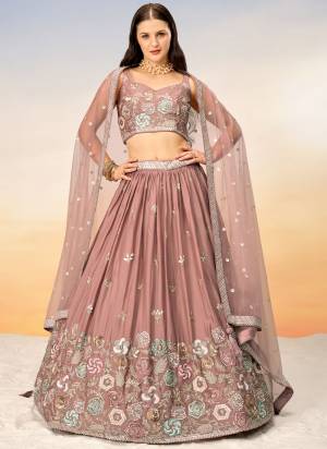 Attrective Looking This Partywear Fine Color Heavy Designer Choli And Lahenga Georgette And Dupatta Net In Fabricated Beautified With Attrective Designer Thread,Sequance Embroidery Work. Buy Now.