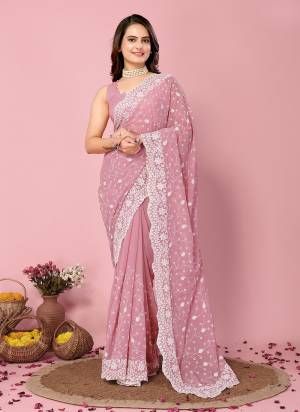 Looking These Party Wear Saree in Fine Colored.These Saree Are Georgette And Blouse is Art Silk Fabricated.Its Beautified With Designer Thread,Sequance Embroidery Work.