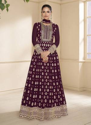 Garb These Party Wear Designer Anarkali Suit in Fine Colored Pair With Bottom And Dupatta.These Top Are Georgette And Dupatta Are Fabricated On Georgette Pair With Santoon Bottom.Its Beautified With Crepe Inner.Its Beautified With Heavy Designer Embroidery Work.