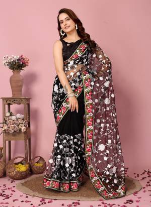 Attrective Look These Saree in Fine Colored.These Saree Are Soft Net And Blouse is Mono Banglori Fabricated.Its Beautified With Designer Multy Thread Embroidery Work.