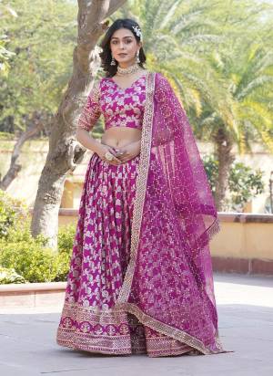 For A Designer Look,Grab These Lehenga Choli in Fine Colored.These Lehenga And Blouse Are Fabricated On Viscose Jacquard Pair With Organza Dupatta.Its Beautified With Wevon Jacquard Designer With Sequance Embroidery Work.