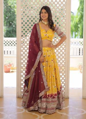 For A Designer Look,Grab These Lehenga Choli in Fine Colored.These Lehenga And Blouse Are Fabricated On Viscose Jacquard Pair With Faux Georgette Dupatta.Its Beautified With Wevon Jacquard Designer With Sequance Embroidery Work.