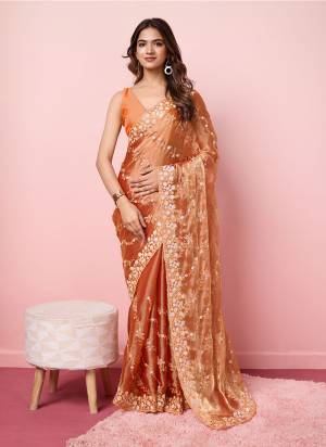 Looking These Party Wear Saree in Fine Colored.These Saree Are Burberry Silk And Blouse is Art Silk Fabricated.Its Beautified With Designer Sequance Embroidery Work.