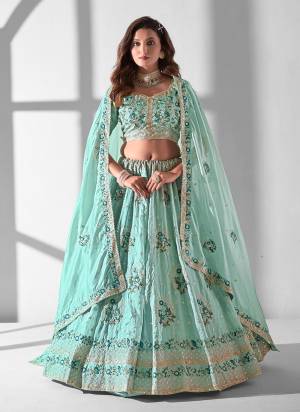 For A Designer Look,Grab These Lehenga Choli in Fine Colored.These Lehenga And Blouse Are Fabricated On Organza Pair With Organza Dupatta.Its Beautified With Designer Multy Thread,Sequance Embroidery Work.