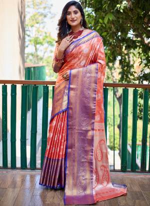 Garb These Party Wear Saree in Fine Colored.These Saree And Blouse is Fabricated On Banarasi Handloom Silk.Its Beautified With Weavon Jari Designer.