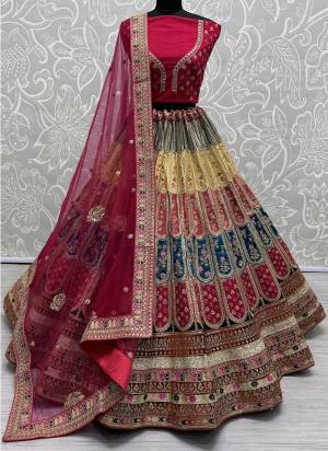 For A Fancy Designer Look,Grab These Lehenga Choli With Dupatta in Fine Colored.These Lehenga And Choli Are Silk And Dupatta Are Fabricated On Soft Net Pair.Its Beautified With Designer Sequance,Colorful Patch,Multy Thread Embroidery,Lace Work.