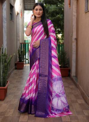 Attrective These Festive Wear Saree in Fine Colored.These Saree And Blouse is Fabricated On Dola Silk.Its Beautified With Wevon Jari Designer With Digital Lahariya Printed.