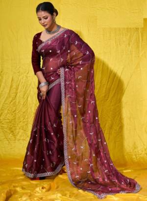 Looking These Party Wear Saree in Fine Colored.These Saree Are Burberry Silk And Blouse is Fabricated On Burberry Silk.Its Beautified With Designer Silver Jari,Sequance Embroidery Work.