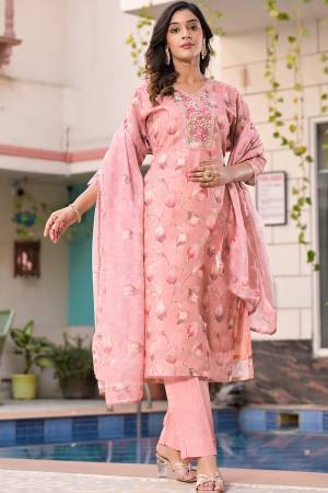 Garb These Beautiful Looking Readymade Suits.These Top Are Linen And Bottom Are Cotton And Dupatta Are Linen Fabricated.Its Beautified With Disigner Printed With Embroidery Work.