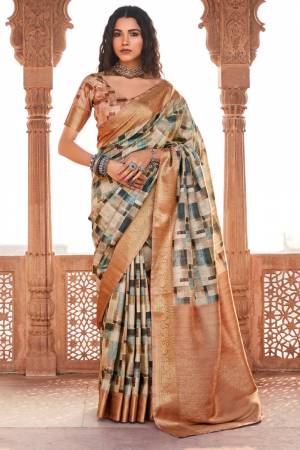 Looking These Party Wear Saree in Fine Colored.These Saree And Blouse is Fabricated On Handloom Silk.Its Beautified With Weaving Jari Border Pallu Designer With Digital Printed.