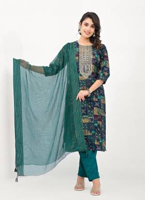 Garb These Beautiful Looking Readymade Suits.These Top Are Modal Cotton And Bottom Are Modal Cotton And Dupatta Are Art Silk Fabricated.Its Beautified With Disigner Printed With Embroidery Work.