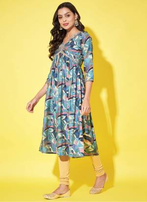 Looking These Beautiful Looking Readymade Long Kurti.These Kurti Are Silk Blend Fabricated.Its Beautified With Disigner Printed.