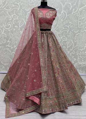 For A Fancy Designer Look,Grab These Lehenga Choli With Dupatta in Fine Colored.These Lehenga And Choli Are Net And Dupatta Are Fabricated On Soft Net Pair.Its Beautified With Designer Rose Pattern,Sequance,Mirror,Various Jari Embroidery Work.