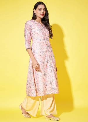 Looking These Beautiful Looking Readymade Long Kurti.These Kurti Are Chanderi Fabricated.Its Beautified With Disigner Printed.