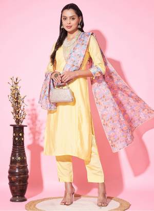 Garb These Beautiful Looking Readymade Suits.These Top Are Silk Blend And Bottom Are Silk Blend And Dupatta Are Mal Fabricated.Its Beautified With Embroidery Work With Printed Dupatta.