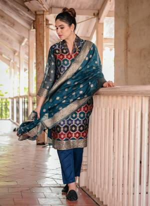 Attrective These Beautiful Looking Partywear Readymade Suits.These Top Are Chanderi Cotton And Bottom Are Crape Silk And Dupatta Are Chanderi Fabricated.Its Beautified With Wevon Disigner.