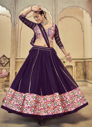 Looking These Navratri Special Lehenga Choli in Fine Colored.These Lehenga Are Georgette Choli Are Georgette And Dupatta Are Fabricated On Georgette Pair.Its Beautified With Designer Thread,Mirror Embroidery Work.