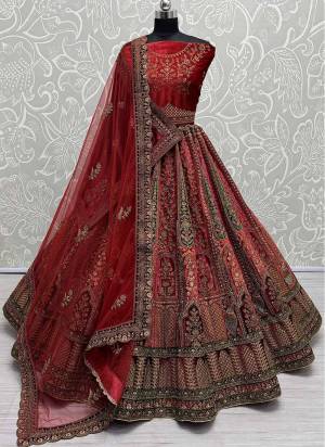 For A Fancy Designer Look,Grab These Lehenga Choli With 2 Dupatta in Fine Colored.These Lehenga And Choli Are Velvet And Dupatta Are Fabricated On Soft Net & Velvet Pair.Its Beautified With Designer Patch Work,Sequance,Thread,Dori,Jari Embroidery With Diamond Work.