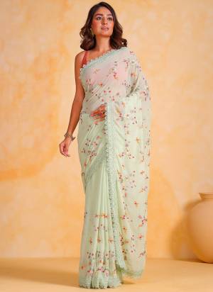 Attrective Looking These Party Wear Saree in Fine Colored.These Saree Are Georgette And Blouse is Fabricated On Art Silk.Its Beautified With Designer Thread Embroidery With Cut Work.