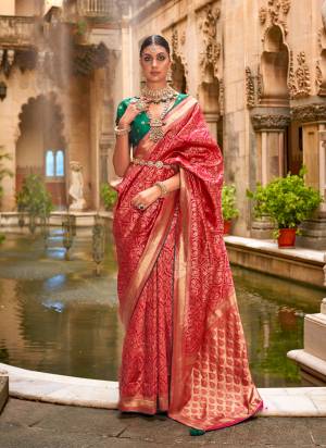 Garb These Party Wear Saree in Fine Colored.These Saree And Blouse is Fabricated On B C P Silk.Its Beautified With Weaving Jacquard Designer.