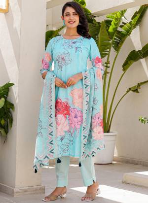 Looking These Beautiful Looking Readymade Suits.These Top Are Linen And Bottom Are Cotton And Dupatta Are Linen Fabricated.Its Beautified With Disigner Digital Printed.