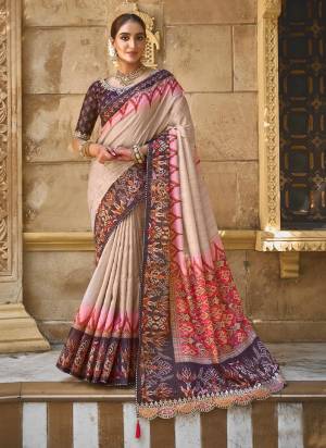 Look Attrective These Designer Party Wear Saree in Fine Colored.These Saree Are Bhagalpuri Silk And Blouse Raw Silk is Fabricated.Its Beautified Desiger Printed With Hand Work.