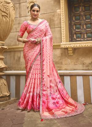 Look Attrective These Designer Party Wear Saree in Fine Colored.These Saree Are Gajji Silk And Blouse Satin Silk is Fabricated.Its Beautified Desiger Printed With Hand Work.