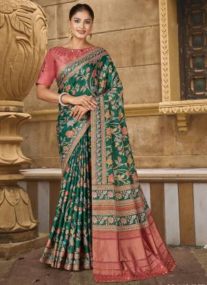 Look Attrective These Designer Party Wear Saree in Fine Colored.These Saree Are Gajji Silk And Blouse Malai Satin is Fabricated.Its Beautified Desiger Printed With Hand Work.