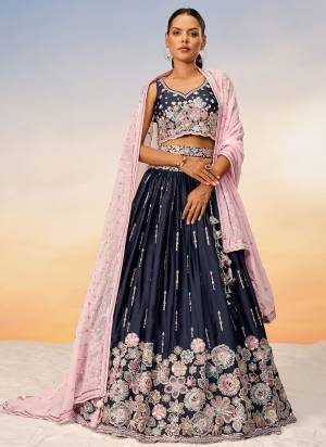 Attrective Looking This Partywear Fine Color Heavy Designer Choli Fabric Satin And Lahenga Satin And Dupatta Organza In Fabricated Beautified With Attrective Designer Thread,Sequance Embroidery Work. Buy Now.