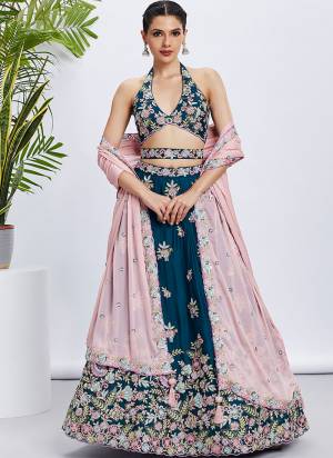 Attrective Looking This Partywear Fine Color Heavy Designer Choli Fabric Georgette And Lahenga Georgette And Dupatta Georgette In Fabricated Beautified With Attrective Designer Thread,Sequance Embroidery Work. Buy Now.