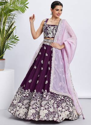 Attrective Looking This Partywear Fine Color Heavy Designer Choli Fabric Georgette And Lahenga Georgette And Dupatta Organza In Fabricated Beautified With Attrective Designer Thread,Sequance Embroidery Work. Buy Now.